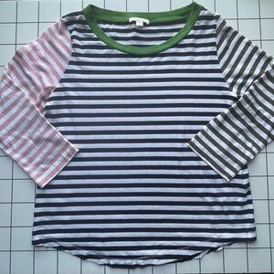 COS Pink and Black Long Sleeve Tee